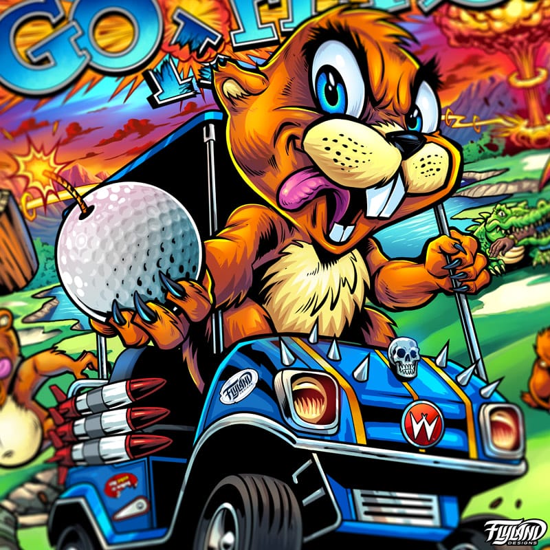 No Good Gofers Acrylic Backglass (Limited Edition) - Flyland