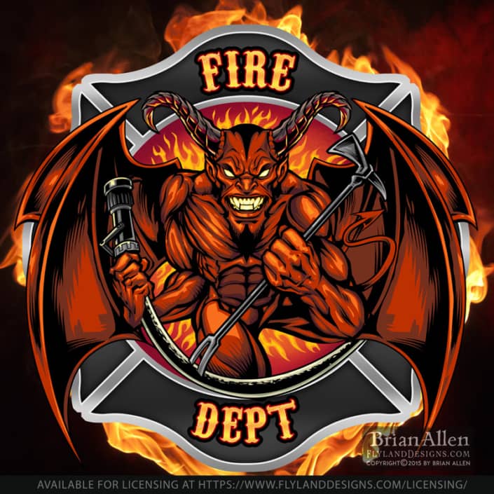 Fire Department patch design of