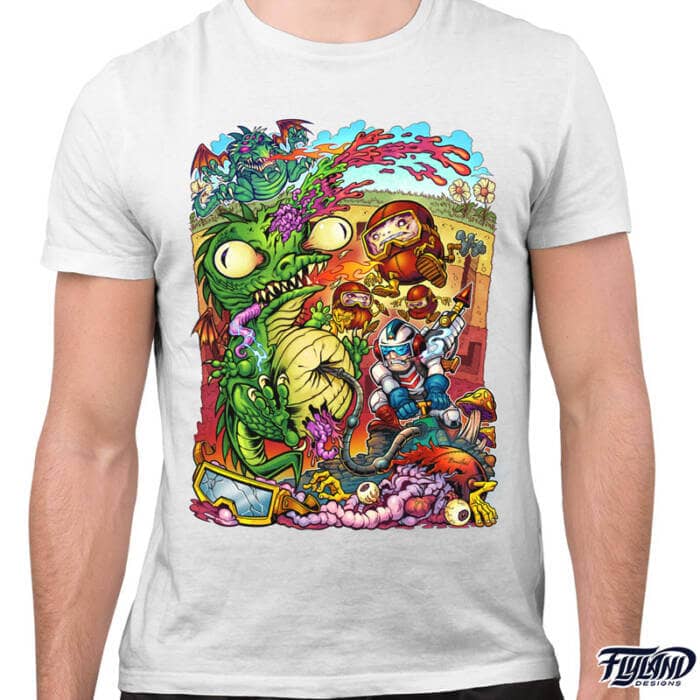 Dig Dug T-Shirt Artwork by Brian Allen