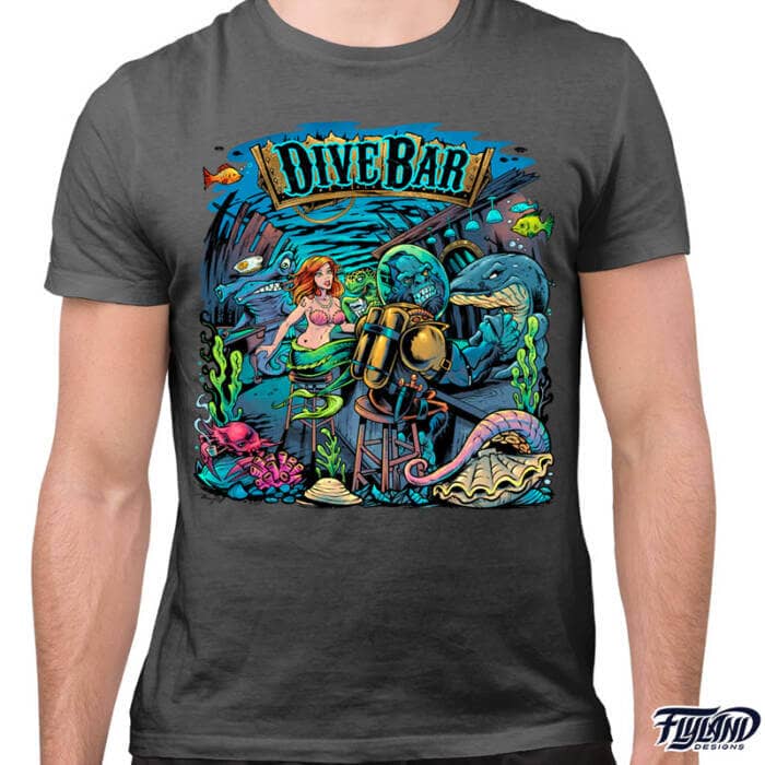 Dive Bar T-Shirt Artwork by Brian Allen