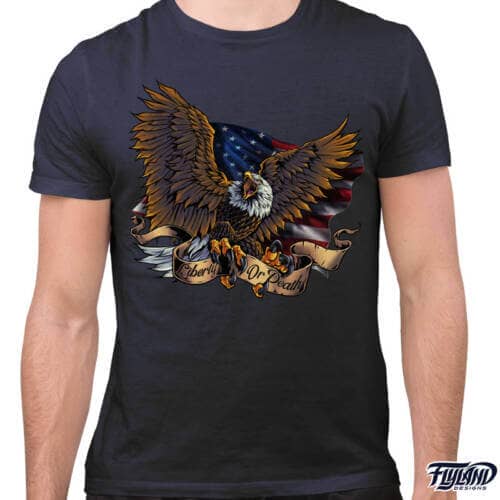 Eagle Flag and Banner T-Shirt Artwork by Brian Allen