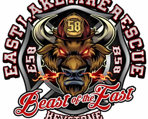 East Lake Fire and Rescue hired me to create logos for their stations located in East Lake, including a buffalo and gator mascot. We came up with a mascot that played on landmarks and the history of each area. The logos were used as decals on the fire truc