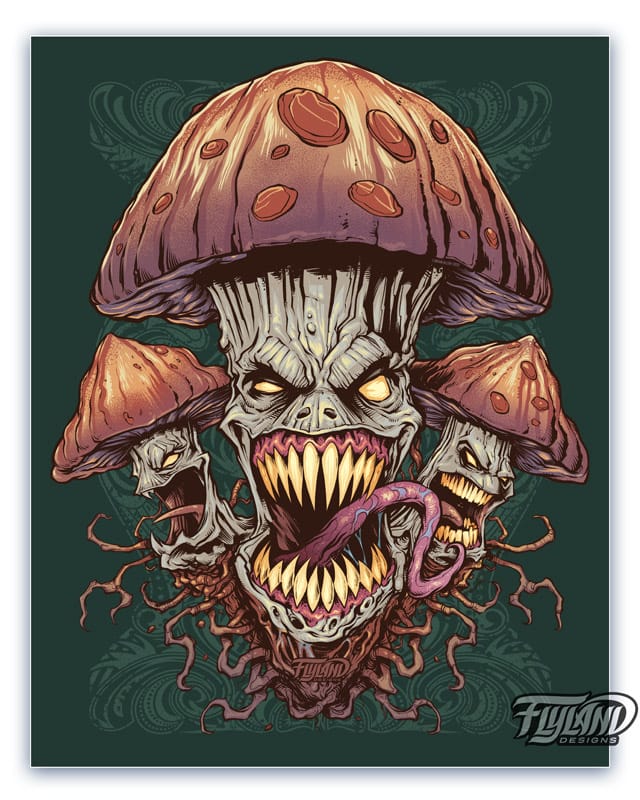 アート・デザイン・音楽 BEAU MONSTRE #1,#2 Emmanuelle Mafille Evil Mushroom Art Print - Flyland Designs, Freelance Illustration
