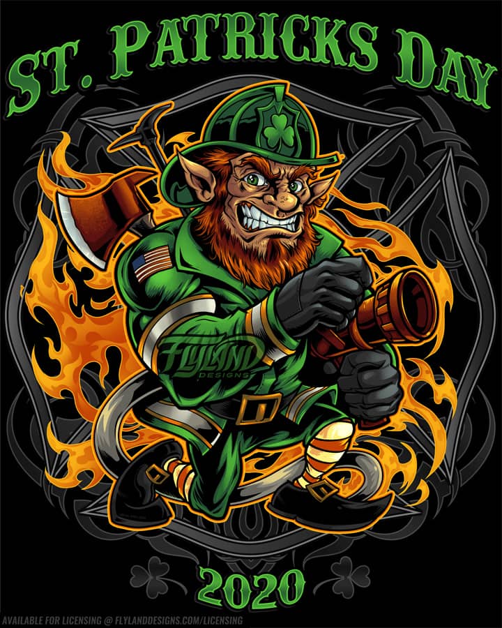 FireFighter Leprechaun  holding