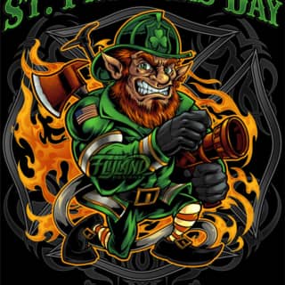 FireFighter Leprechaun  holding