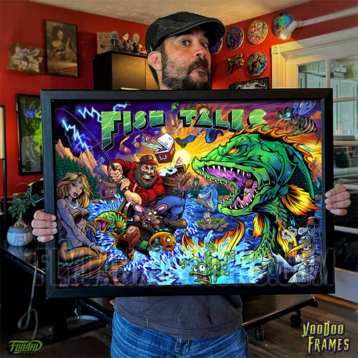Fish Tales Voodoo LED frame and Translite Bundle with artwork by artist Brian Allen