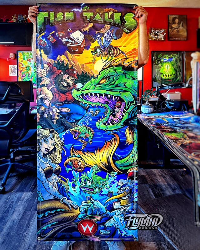 Fish Tales Vertical Vinyl Banner - Flyland Designs, Freelance