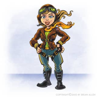 Female pilot mascot for air forc