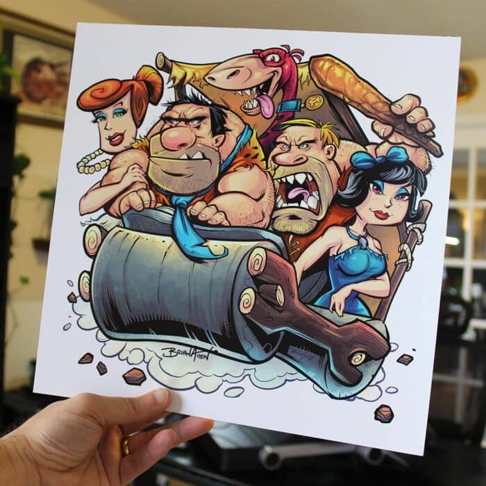 Flinstones Parody Art-Print - Image 2