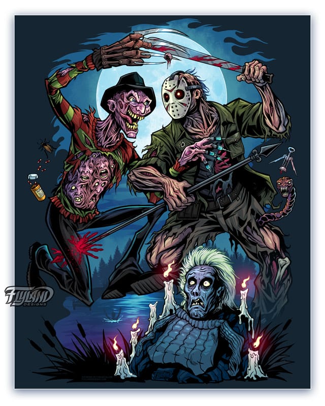 【翌日発送可能】 Freddy Designs Flyland - Print Art 11x17 Tribute Jason Vs その他