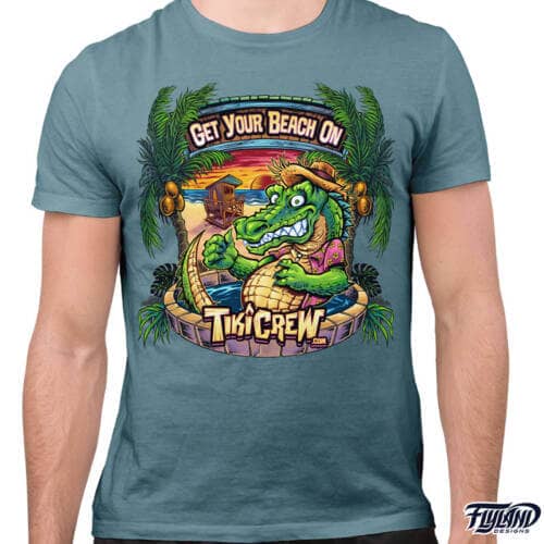 Gator on the Beach T-Shirt Artwork by Brian Allen