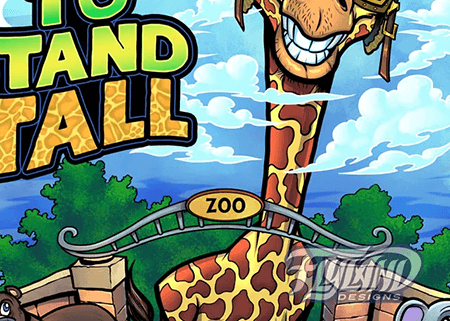 Giraffe at the zoo by other animals