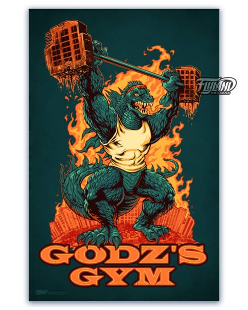 Godz Gym Art Print - Flyland Designs, Freelance Illustration and