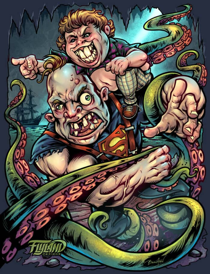 Sloth Loves Chunk Goonies Parody art print - Image 4