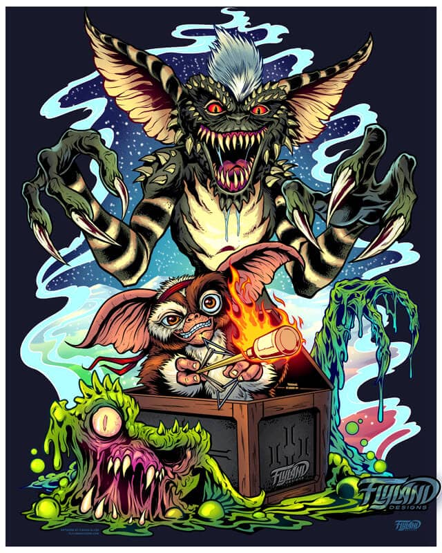 Gremlins Christmas Tribute 11x14 Art Print