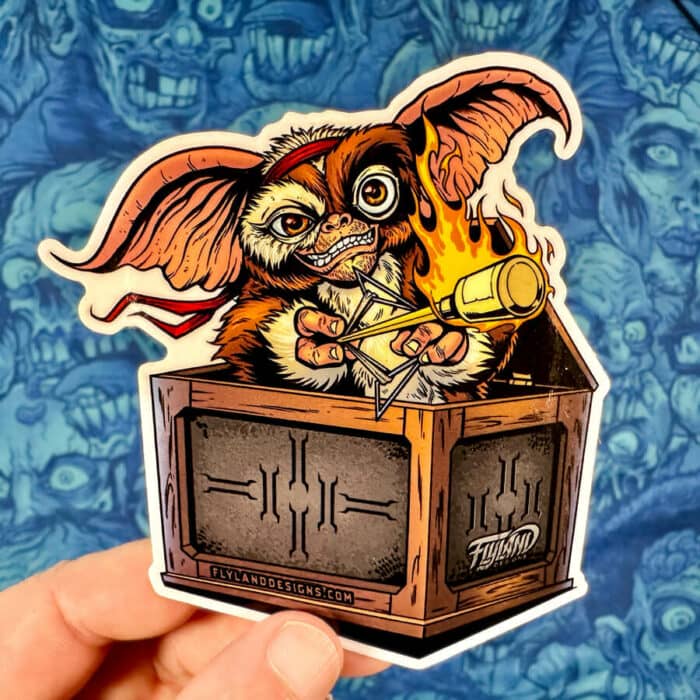 Gremlins Gizmo Tribute Vinyl Sticker - Image 2