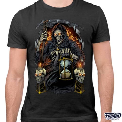 Grim Reaper Hourglass T-Shirt Artwork by Brian Allen