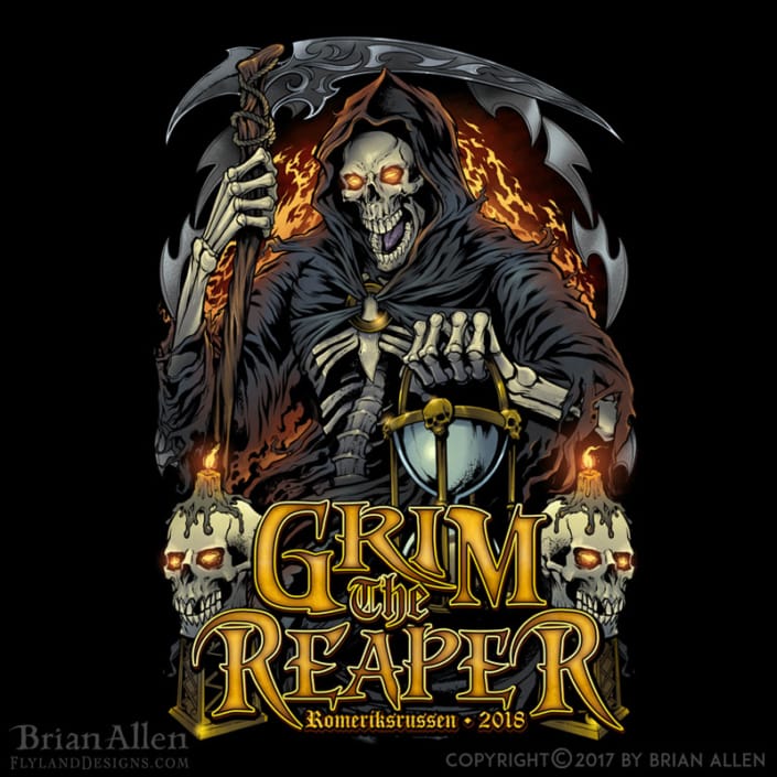 Dark illustration of a grim reap