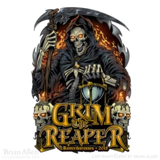 Dark illustration of a grim reap