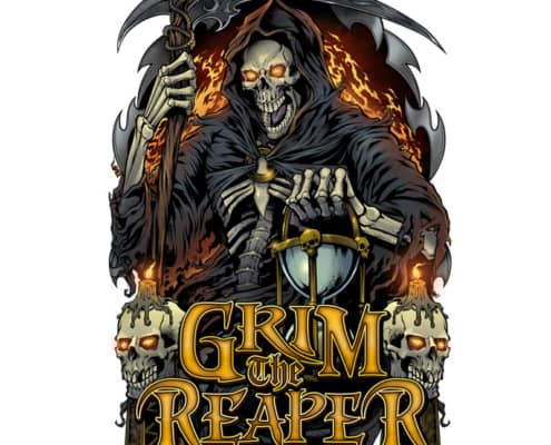 Dark illustration of a grim reap