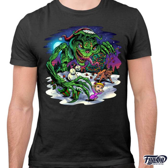 Grinch Christmas T-Shirt Artwork by Brian Allen