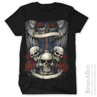 Dark heavy metal t-shirt design