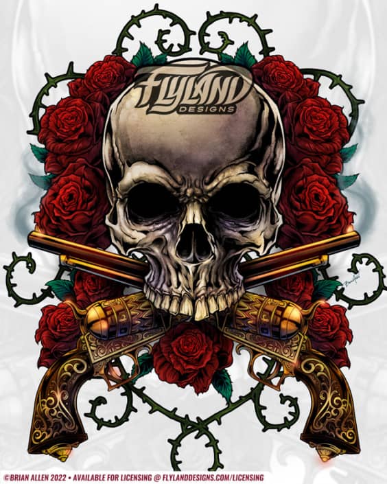 Guns N' Roses Skull Artwork by f