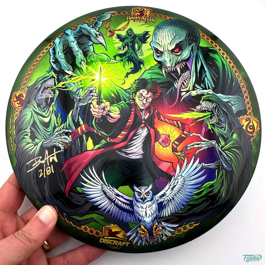 Harry Potter vs the Dementors Foil Disc drawn by Brian Allen