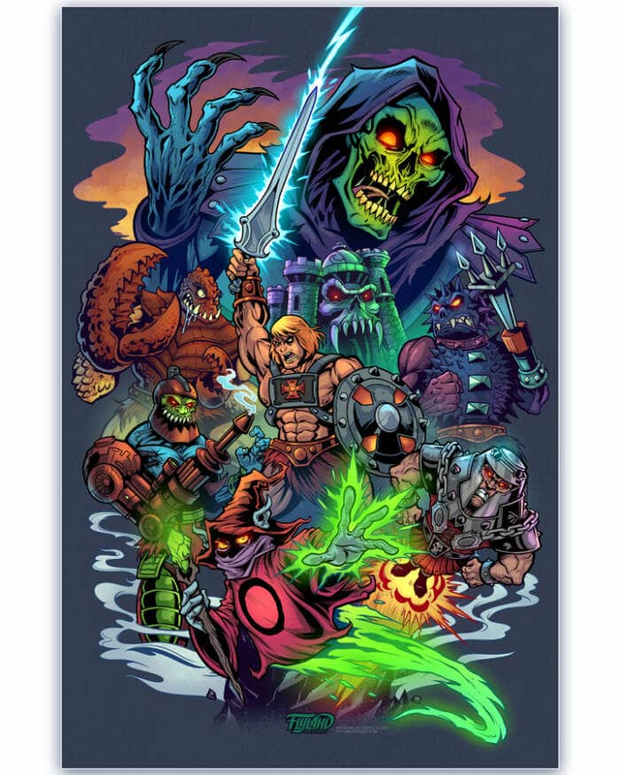 He-Man and the Masters of the Universe Tribute 11x17 Art Print