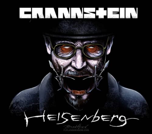 Illustration of Heisenberg from Breaking Bad in a Rammstein album cover parody