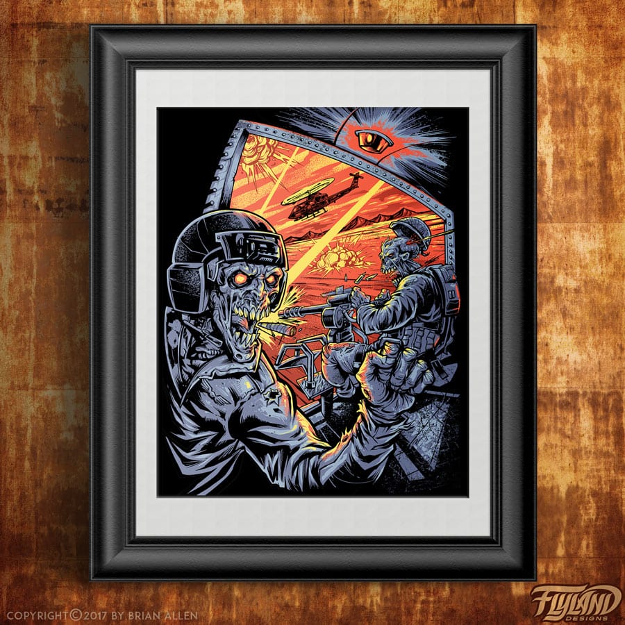 Helicopter Zombies Art Print - Flyland Designs, Freelance