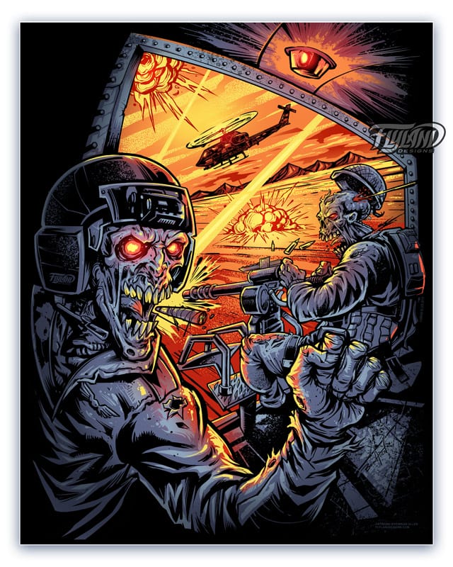 Helicopter Zombies Art Print - Flyland Designs, Freelance