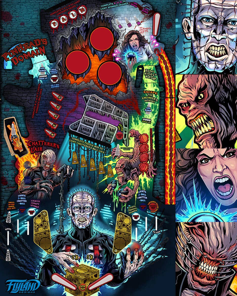 Hellraiser Pinball Playfield - Flyland Designs, Freelance