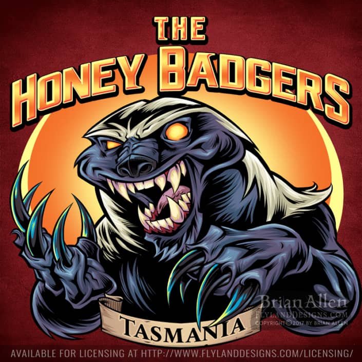 logo design of a honey badger wi