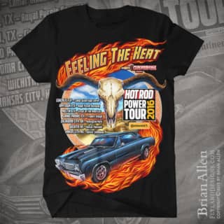 Hot rod muscle car with flames a