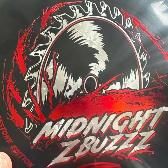 Midnight Z Buzzz Ledgestone 2023 Edition Disc Golf Disc - Black With Silver and Red Foil - Image 4