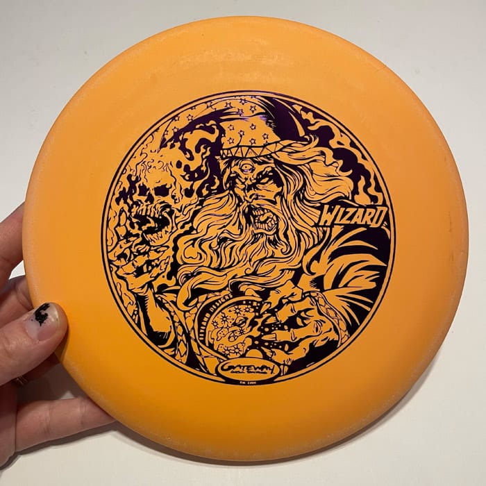 Gateway Wizard Disc Golf Disc - Orange Disc with Purple Foil