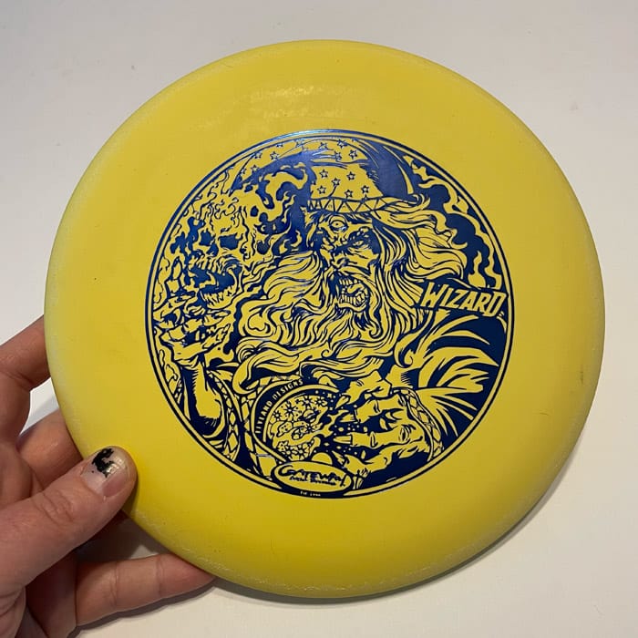 Gateway Wizard Disc Golf Disc - Yellow Disc with Blue Foil - 176
