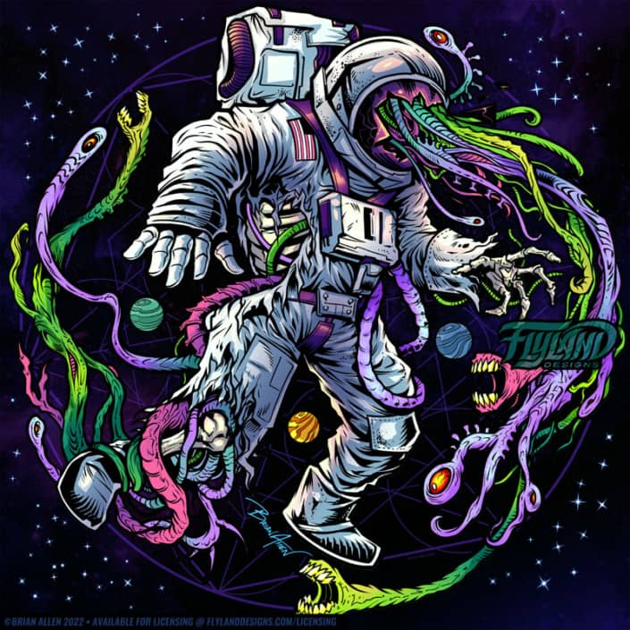 Alien Astronaut Artwork by freel