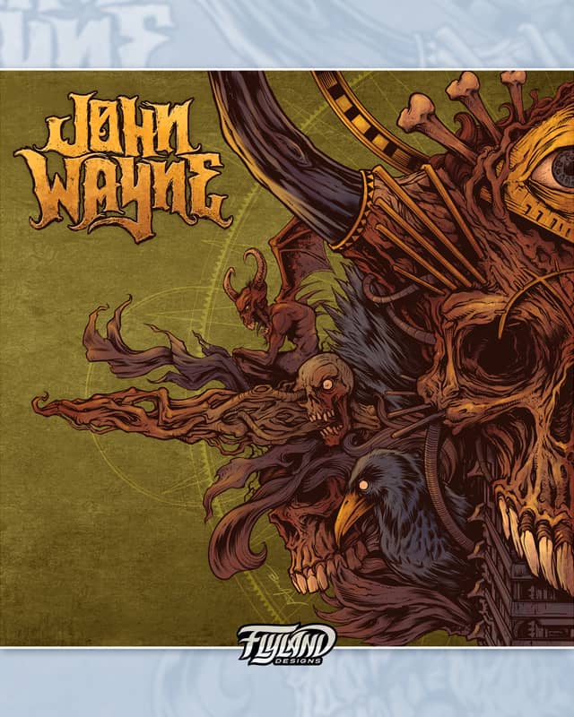 metal band John Wayne (named after John Wayne Gacy - not the other guy).  It was a great pleasure working on this with the band, as they gave me a lot of freedom, and I set upon the design without much planning, and tried to let it flow.  This album cover