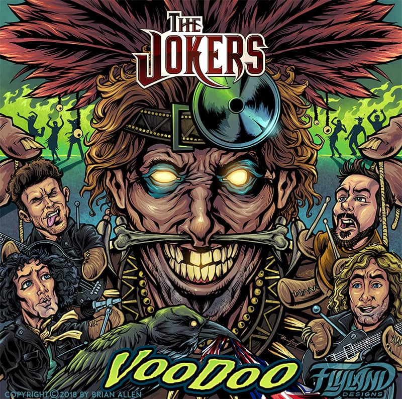 An evil witchdoctor holding vood