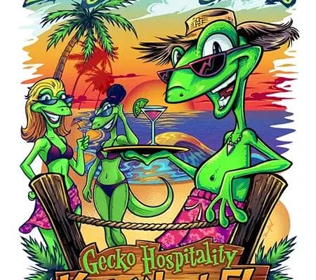 Keywest T-Shirt gecko florida beach