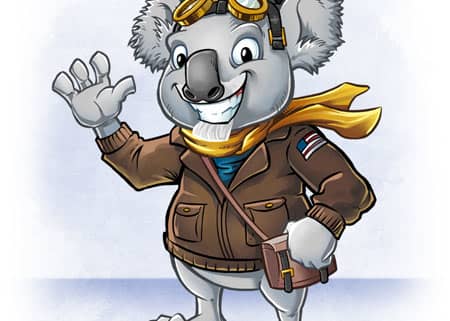 Cartoon Koala mascot character