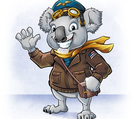 Cartoon Koala mascot character