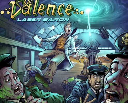 Album cover I created for the progressive metal band Valence for their upcoming album, "Laser Baron."  The band created a story about a scientist who inadvertently opens a wormhole and disrupts the world as we know it.