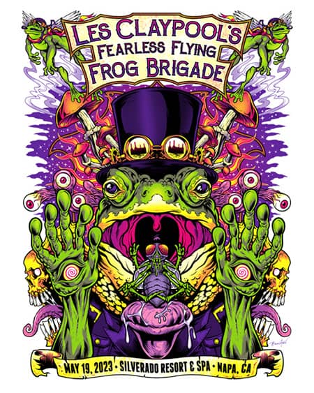 Les Claypool 2023 Psychedelic Frog eating a bug