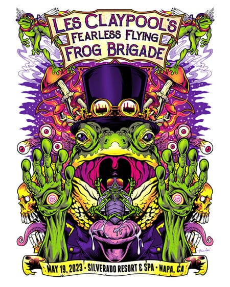 Les Claypool 2023 Psychedelic Frog eating a bug