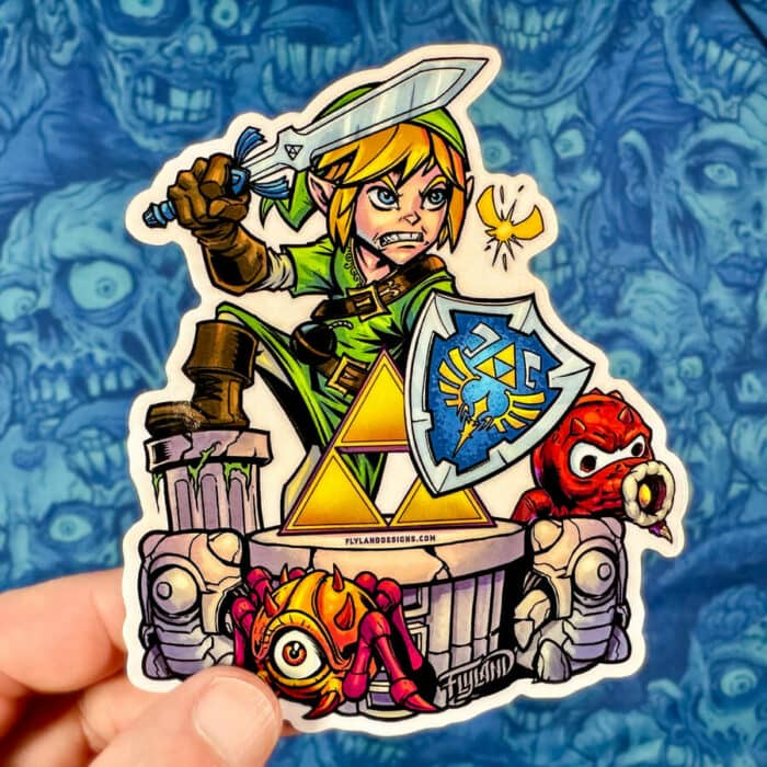 Legend of Zelda Link Vinyl Sticker - Image 2