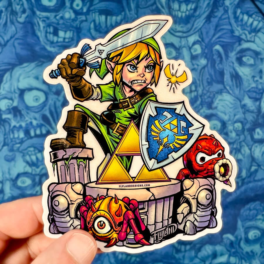 Legend of Zelda Link Vinyl Sticker - Flyland Designs, Freelance