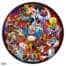 Twisted parody of Looney Tunes characters drawn by Brian Allen on a Full-Foil Buzzz disc golf disc